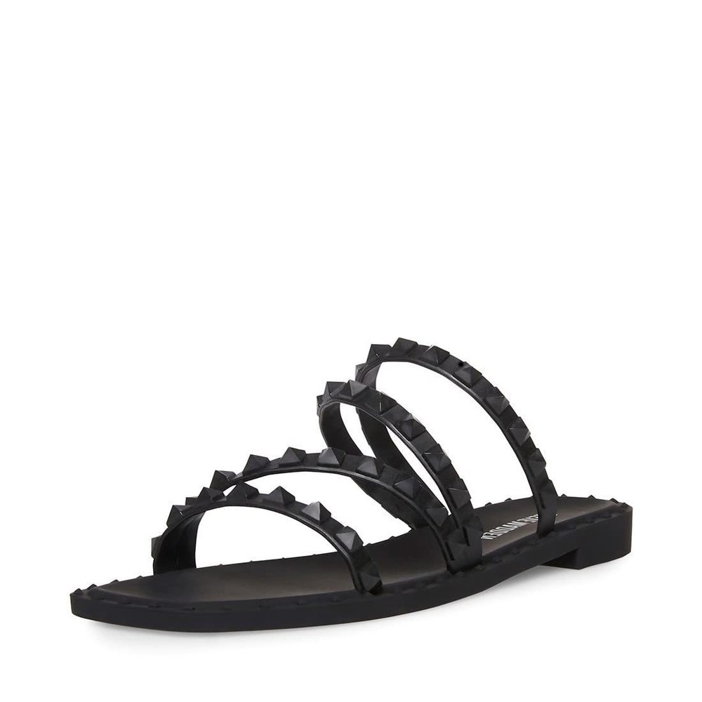 NWB Studded Black Women's Slide Sandals